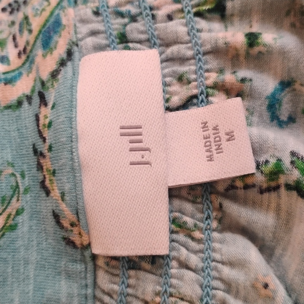 J. Jill Floral Paisley Button-Up Blouse Medium - Picture 2 of 5